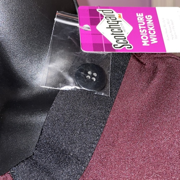 Maroon & Black Edwards XS R SCRUBS TOP - Picture 6 of 10